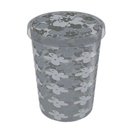 TERRY ROUND STORAGE BOX B29 BLACK FLOWERS 1002376 TERRY ΣΤΡΟΓΓΥΛΟ ΚΟΥΤΙ ΑΠΟΘΗΚΕΥΣΗΣ B29 ΜΕ ΜΑΥΡΑ ΛΟΥΛΟΥΔΙΑ 1002376   
